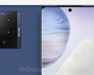 Le Vivo X70 Pro dispose d'un écran de 6,5 pouces et de caméras de marque Zeiss. (Image source : OnLeaks & 91Mobiles)