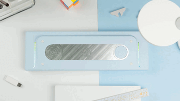 Clavier mécanique sans fil ND104 en bleu (Source de l'image : Chilkey)