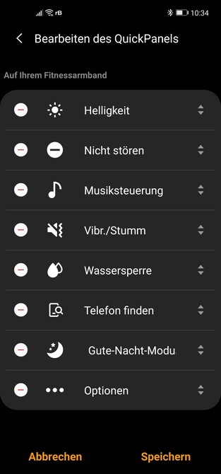 Configuration du QuickPanel