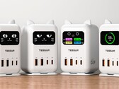 La station de charge USB Tessan CS07 65W affiche un visage de chat animé pendant la charge.