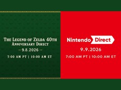 Le 40e anniversaire de The Legend of Zelda et les dates d'annonce des Nintendo Direct côte à côte