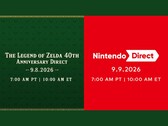 Le 40e anniversaire de The Legend of Zelda et les dates d'annonce des Nintendo Direct côte à côte