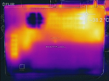 Latitude 5491 - Relevé thermique : Système au repos (au-dessous).