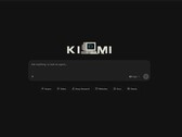 Écran d'accueil de l'interface web Kimi avec champ de saisie et logo K3