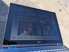 À l’extérieur en plein soleil