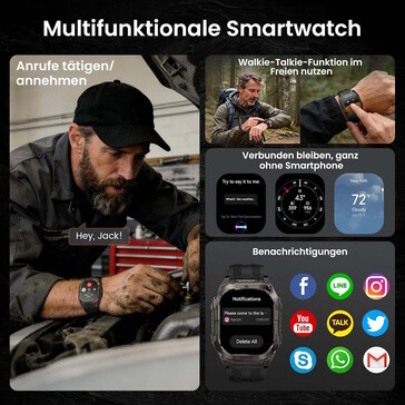 La smartwatch dispose d'un nombre décent de fonctionnalités, mais les cartes manquent (Image source : Kospet)