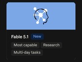 Fiche technique du Claude Fable 5.1 avec un nouveau badge