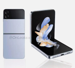 Le Galaxy Z Flip4 sera lancé en plusieurs couleurs, pas seulement les quatre présentées ci-dessous. (Image source : @OnLeaks & GizNext)