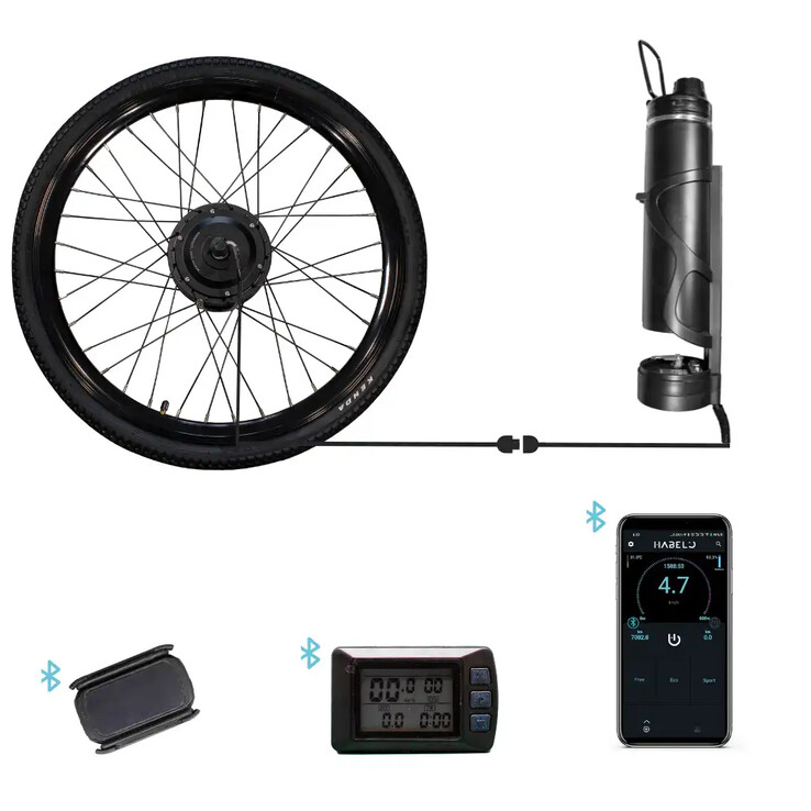 Le kit de conversion Habelo Clic&amp;Go 2.0 pour vélos électriques est équipé d'un moteur de 250 W. (Source de l'image : Habelo)