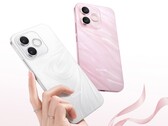 Le Honor X80i en Moon Shadow White et Flowing Sand Pink. 