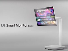 Le LG Smart Monitor Swing emprunte le support à roulettes du LG StanbyME. (Source de l'image : LG)