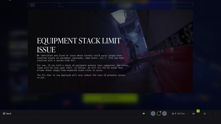 Bungie indique qu'un correctif côté serveur empêche désormais les piles d'équipement plus importantes que prévu dans Marathon, avec des objets supplémentaires non pris en charge perdus lors de l'infiltration et une réduction des erreurs de tamanoi