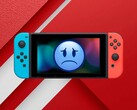 La console Switch d'origine montrée avec un visage triste