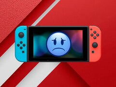 La console Switch d'origine montrée avec un visage triste