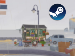 Tiny Bookshop se déroule sur une carte dessinée à la main, et chaque lieu a sa propre clientèle. Sur la photo, une capture d'écran du jeu avec le logo Steam superposé (Source de l'image : Steam - Edited)