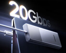 La version 10Gbps du boîtier SSD coûte 29,99 $. Sur la photo : une image promotionnelle mettant en avant le débit de transfert de 20Gbps de l’autre modèle.