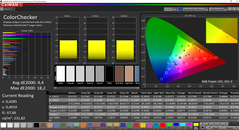 Lenovo ThinkPad E590 - CalMAN : Color Checker (après calibrage).