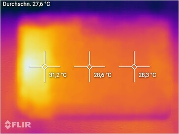 Relevé thermique - Au-dessous.