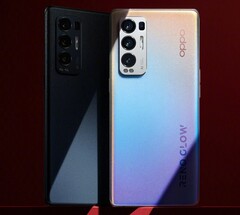 L&#039;Oppo Reno5 Pro+, en photo, arrivera le 24 décembre. (Source de l&#039;image : Oppo via GSMArena)