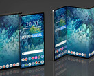 Rendu conceptuel d'un dispositif triplement pliable breveté par Samsung. (Source : LetsGoDigital)