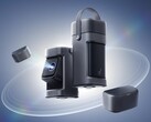 Le nouveau projecteur portable Anker Nebula P1 est équipé de deux haut-parleurs détachables de 10 W. (Source de l'image : Anker)