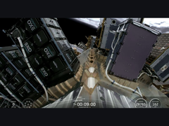 Vue de la charge utile de la mission de covoiturage Transporter-14 de SpaceX montrant plusieurs petits satellites, dont ForgeStar-1 de Space Forge, montés sur le véhicule de lancement en orbite. (Source : Space Forge)