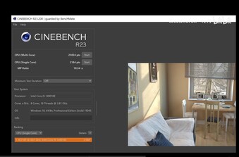 Le 14901KE a été testé avec Cinebench R23