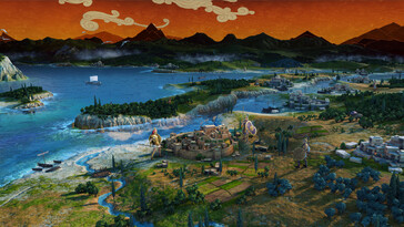 Une image présentant plusieurs villes dans *A Total War Saga: Troy*.