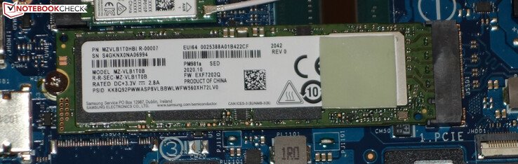 Un SSD NVMe sert de lecteur système.