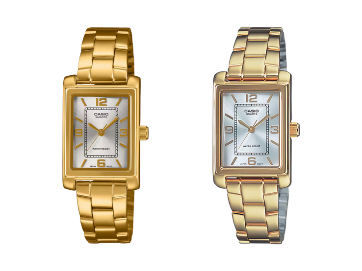 Le nouveau Casio LTP-1234PGC-7A (à gauche) et l'ancien LTP-1234PG-7A (à droite). Source de l'image : Casio, édité)