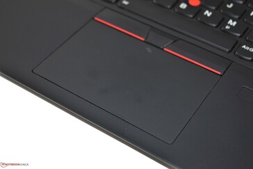 Le touchpad du X390 avec boutons de souris intégrés.