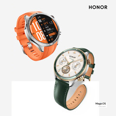 Honor fait la publicité de la Watch 5 Pro en deux couleurs. (Source de l&#039;image : Honor - édité)