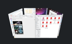 L&#039;effet de cube dans l&#039;aperçu du bureau revient avec Plasma 6 (source : KDE)