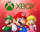 Mario et d'autres personnages de Nintendo sous le logo Xbox (Image source : Nintendo of America, Xbox gaming with edits)