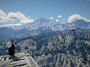 Vaste paysage avant la mise à jour de la qualité des paysages lointains