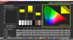 CalMAN ColorChecker (profil : Native, espace colorimétrique cible : P3)