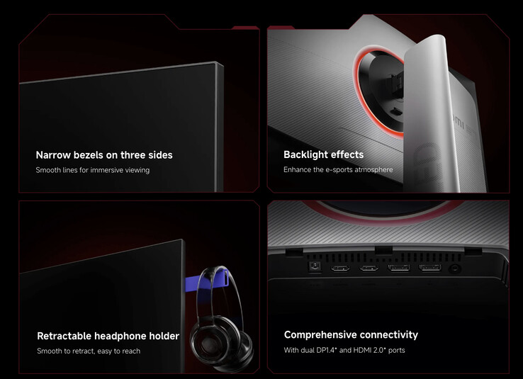 Le nouveau mini-moniteur de jeu LED G Pro 27Qi est également doté d'un support redessiné. (Source de l'image : Xiaomi)