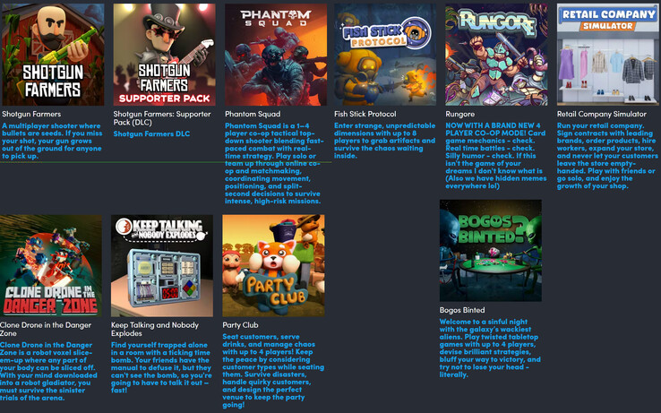 Tous les éléments inclus dans l'offre groupée