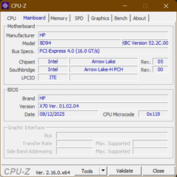 Carte mère CPU-Z