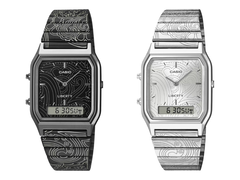 De gauche à droite (photo), les modèles Casio x Liberty London AQ230EBLT-1A et AQ230ELT-7A. (Source de l&#039;image : Casio - édité)