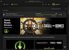 Téléchargement du pilote Nvidia GeForce Game Ready Driver 551.52 via GeForce Experience (Source : Own)