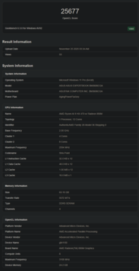 Ryzen AI 9 HX 470 Radeon 890M Geekbench listing (source d'image : Geekbench)