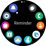 Applis de la Galaxy Watch 3 en rond.