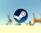 Capture d'écran du jeu avec le logo Steam superposé.