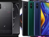 Les Xiaomi Mi 8 Explorer Edition (G) et Mi Mix 3 (D) ont été commercialisés en 2018. (Image source : Xiaomi/Paranoid Android - édité)