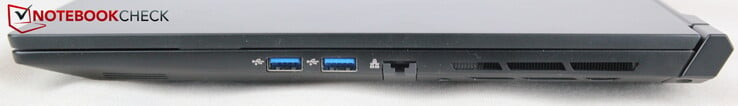 A droite : 2x USB-A 3.0, LAN
