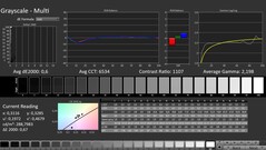 CalMAN : Niveaux de gris (calibrés)