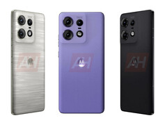 Selon les rumeurs, Motorola aurait conçu le Edge 50 Pro en trois couleurs pour le lancement. (Source de l'image : Android Headlines)