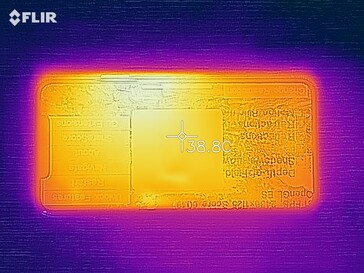 IPhone 11 Pro Max - Relevé thermique à l'avant de l'appareil en cas de sollicitations.