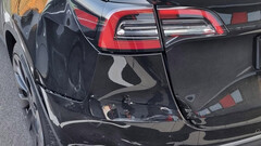 Le modèle Y 012 de Giga Berlin a déjà eu un accident (image : Drive Tesla)